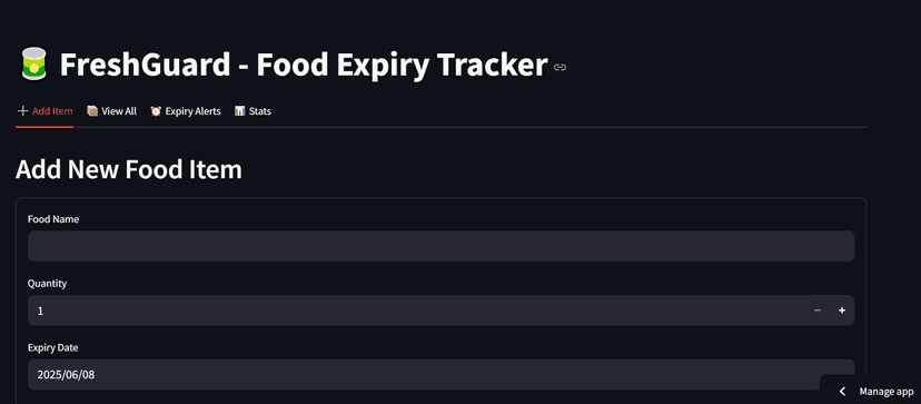 Food expiry Tracker